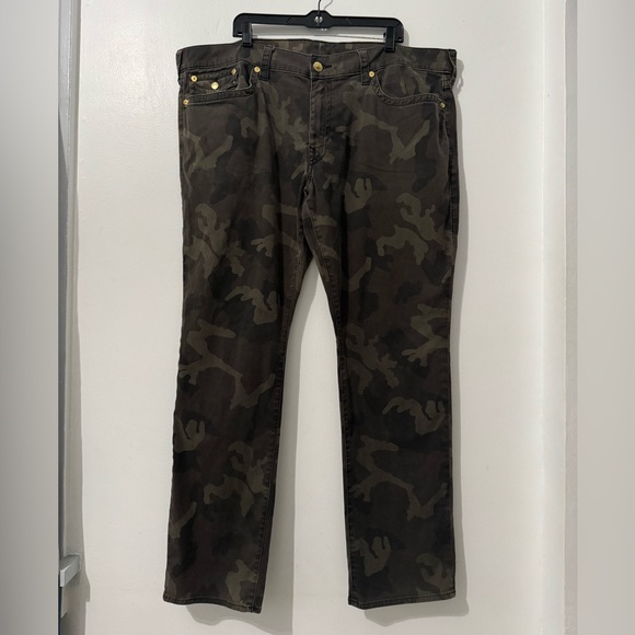 True Religion Ricky Camouflage Green Jeans/Pants Size 44 - Picture 3 of 11